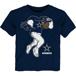 NFL Team Apparel Youth Dallas Cowboys Stiff Arm Navy T-Shirt