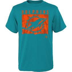 NFL Team Apparel Youth Miami Dolphins Liquid Camo Aqua T-Shirt