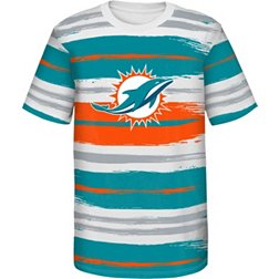 NFL Team Apparel Youth Miami Dolphins Run Back White T-Shirt