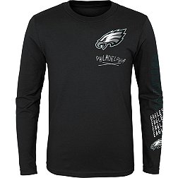 NFL Team Apparel Youth Philadelphia Eagles Team Drip Black Long Sleeve T-Shirt