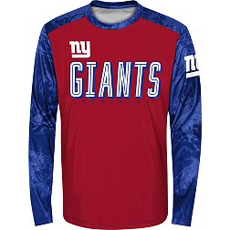 NFL Team Apparel Youth New York Giants Cover 2 Long Sleeve T-Shirt