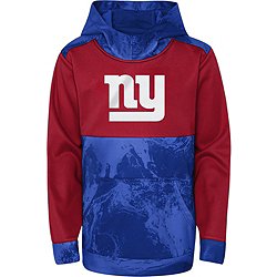 Men's Nike Royal/Red New York Giants Sideline Player Quarter-Zip Hoodie Size: Small