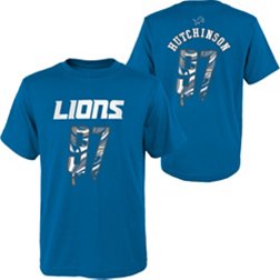 NFL Team Apparel Youth Detroit Lions Aidan Hutchinson #97 Drip T-Shirt