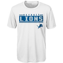 NFL Team Apparel Youth Detroit Lions Amped Up Grey T-Shirt