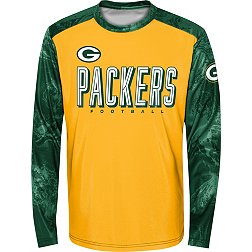 NFL Team Apparel Youth Green Bay Packers Cover 2 Long Sleeve T-Shirt