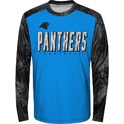 NFL Team Apparel Youth Carolina Panthers Cover 2 Long Sleeve T-Shirt