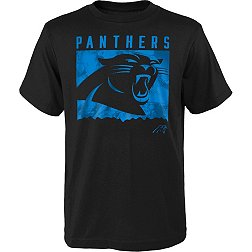 NFL Team Apparel Youth Carolina Panthers Liquid Camo Black T-Shirt