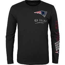 NFL Team Apparel Youth New England Patriots Team Drip Black Long Sleeve T-Shirt