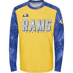 NFL Team Apparel Youth Los Angeles Rams Cover 2 Long Sleeve T-Shirt