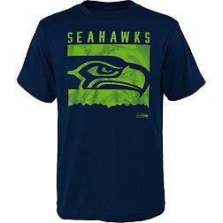 NFL Team Apparel Youth Seattle Seahawks Liquid Camo Navy T-Shirt