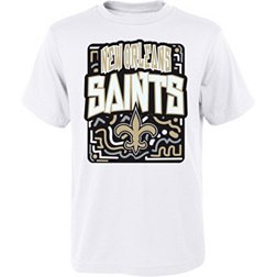 NFL Team Apparel Youth New Orleans Saints Tribe Vibe White T-Shirt