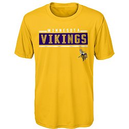 NFL Team Apparel Youth Minnesota Vikings Amped Up Gold T-Shirt