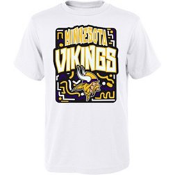 NFL Team Apparel Youth Minnesota Vikings Tribe Vibe White T-Shirt