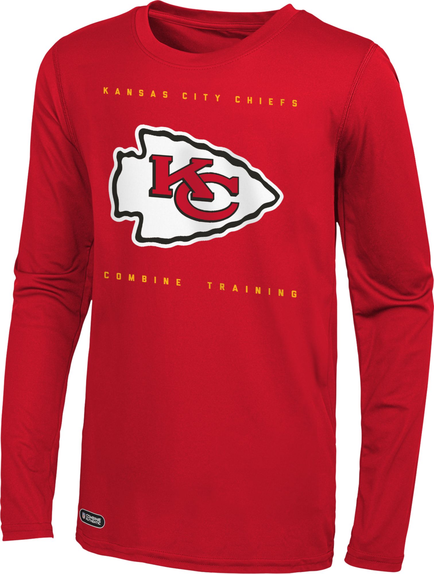NFL Combine Men's Kansas City Chiefs Side Drill Long Sleeve T-Shirt
