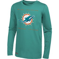 NFL Combine Men's Miami Dolphins Side Drill Long Sleeve T-Shirt