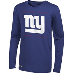 NFL Combine Men's New York Giants Side Drill Long Sleeve T-Shirt