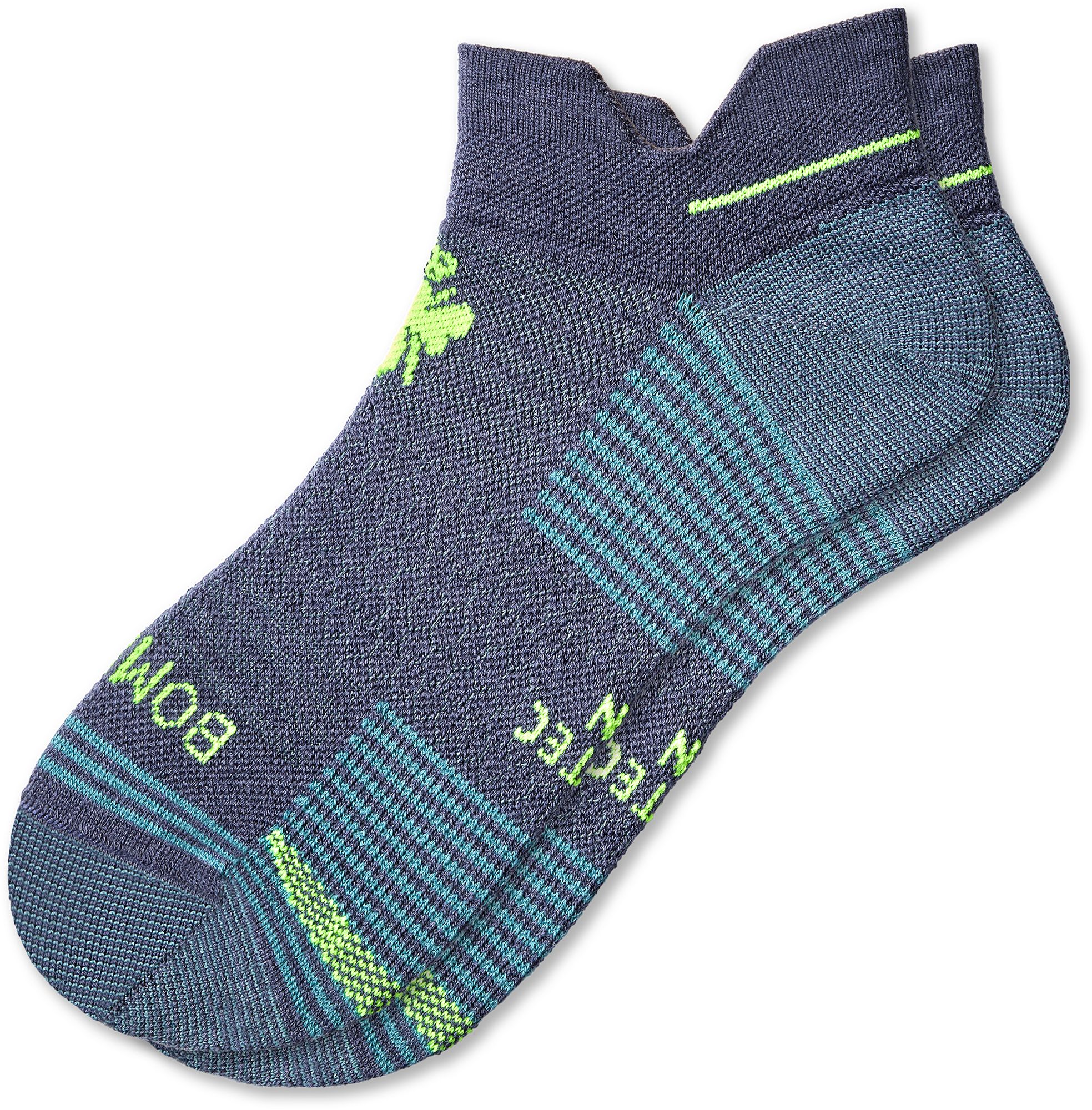 Bombas Contrast Marl Stripe Running Ankle Socks
