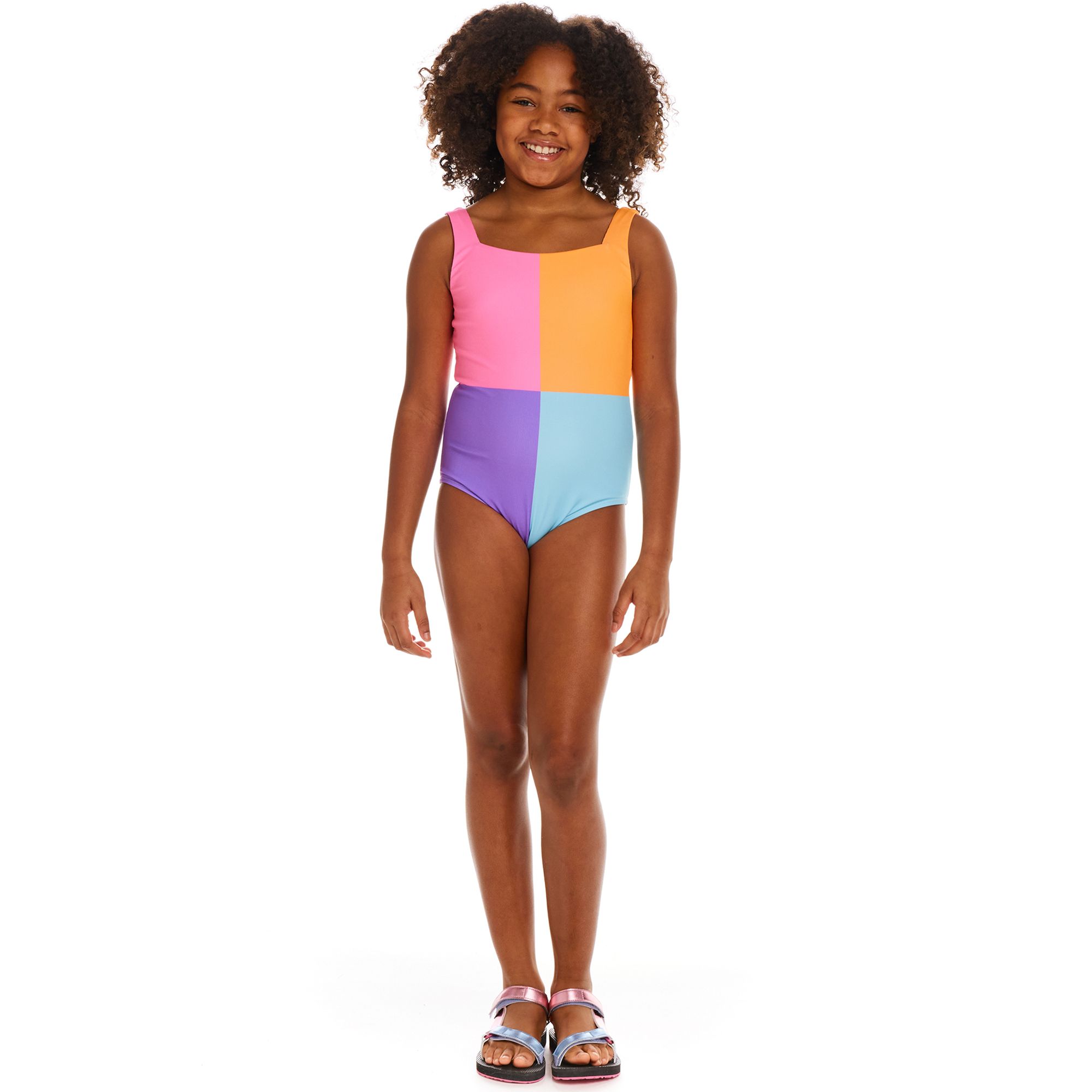Andy &amp; Evan Girls' Multicolor One-Piece Swimsuit