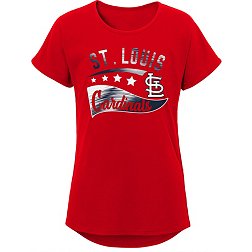 MLB Team Apparel Girls 8-20 St. Louis Cardinals Red Big Wave T-Shirt