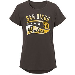 MLB Team Apparel Girls 8-20 San Diego Padres Brown Big Wave T-Shirt