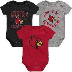 Infant Red Louisville Cardinals Little Jersey Bodysuit Bib & Bootie Set
