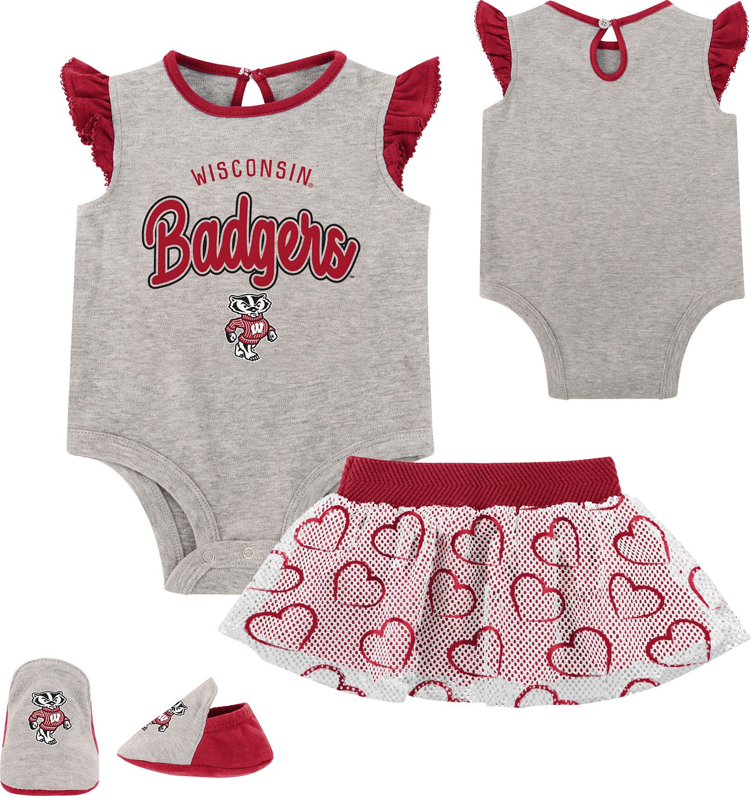 Gen2 Infant Wisconsin Badgers Dolled Up 3-Piece Set