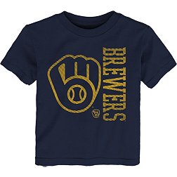 MLB Team Apparel Toddler Milwaukee Brewers Navy Impact T-Shirt