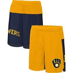MLB Team Apparel Youth San Diego Padres Yellow Colorblock Shorts