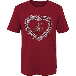 MLB Team Apparel 4-7 Arizona Diamondbacks Red Heart Shot T-Shirt
