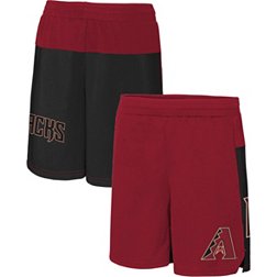MLB Team Apparel Youth Arizona Diamondbacks Maroon Colorblock Shorts