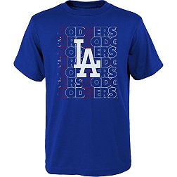 MLB Team Apparel Youth Los Angeles Dodgers Royal Letterman T-Shirt