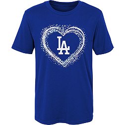 MLB Team Apparel 4-7 Los Angeles Dodgers Royal Heart Shot T-Shirt