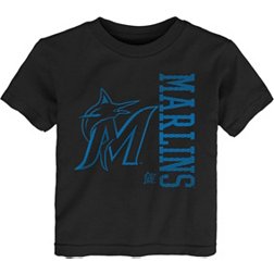 MLB Team Apparel 4-7 Miami Marlins Black Impact T-Shirt
