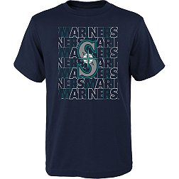 MLB Team Apparel Youth Seattle Mariners Navy Letterman T-Shirt