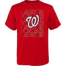 MLB Team Apparel Youth Washington Nationals Red Letterman T-Shirt
