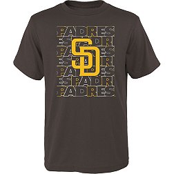 MLB Team Apparel Youth San Diego Padres Brown Letterman T-Shirt