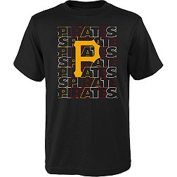 MLB Team Apparel Youth Pittsburgh Pirates Black Letterman T-Shirt