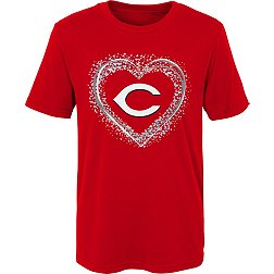 MLB Team Apparel 4-7 Cincinnati Reds Red Heart Shot T-Shirt