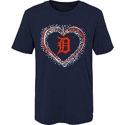 MLB Team Apparel 4-7 Detroit Tigers Navy Heart Shot T-Shirt