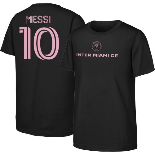 adidas Youth Inter Miami CF Lionel Messi #10 Black T-Shirt
