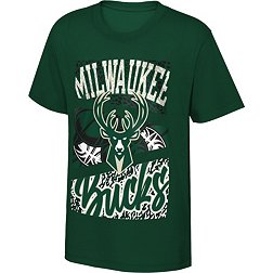 Nike Youth Milwaukee Bucks Green Court Culture T-Shirt