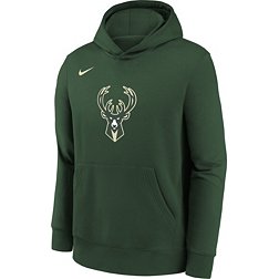 Nike Youth Milwaukee Bucks Green Club Logo Fleece Sweatshirt
