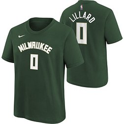 Nike Youth Green Milwaukee Bucks Damian Lillard #0 Icon T-Shirt