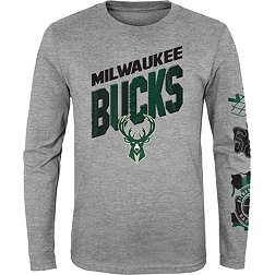 Outerstuff Youth Milwaukee Bucks Grey Parks & Wreck Long Sleeve T-Shirt