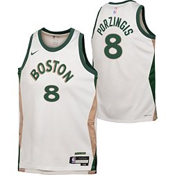 Nike Youth 2023-24 City Edition Boston Celtics Kristaps Porzingis #8 Swingman Jersey
