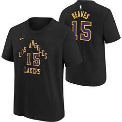 Nike Youth 2023-24 City Edition Los Angeles Lakers Austin Reaves #15 Black T-Shirt