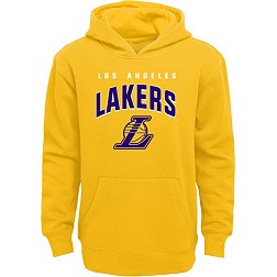 Outerstuff Youth Los Angeles Lakers Stadium Pullover Yellow Hoodie