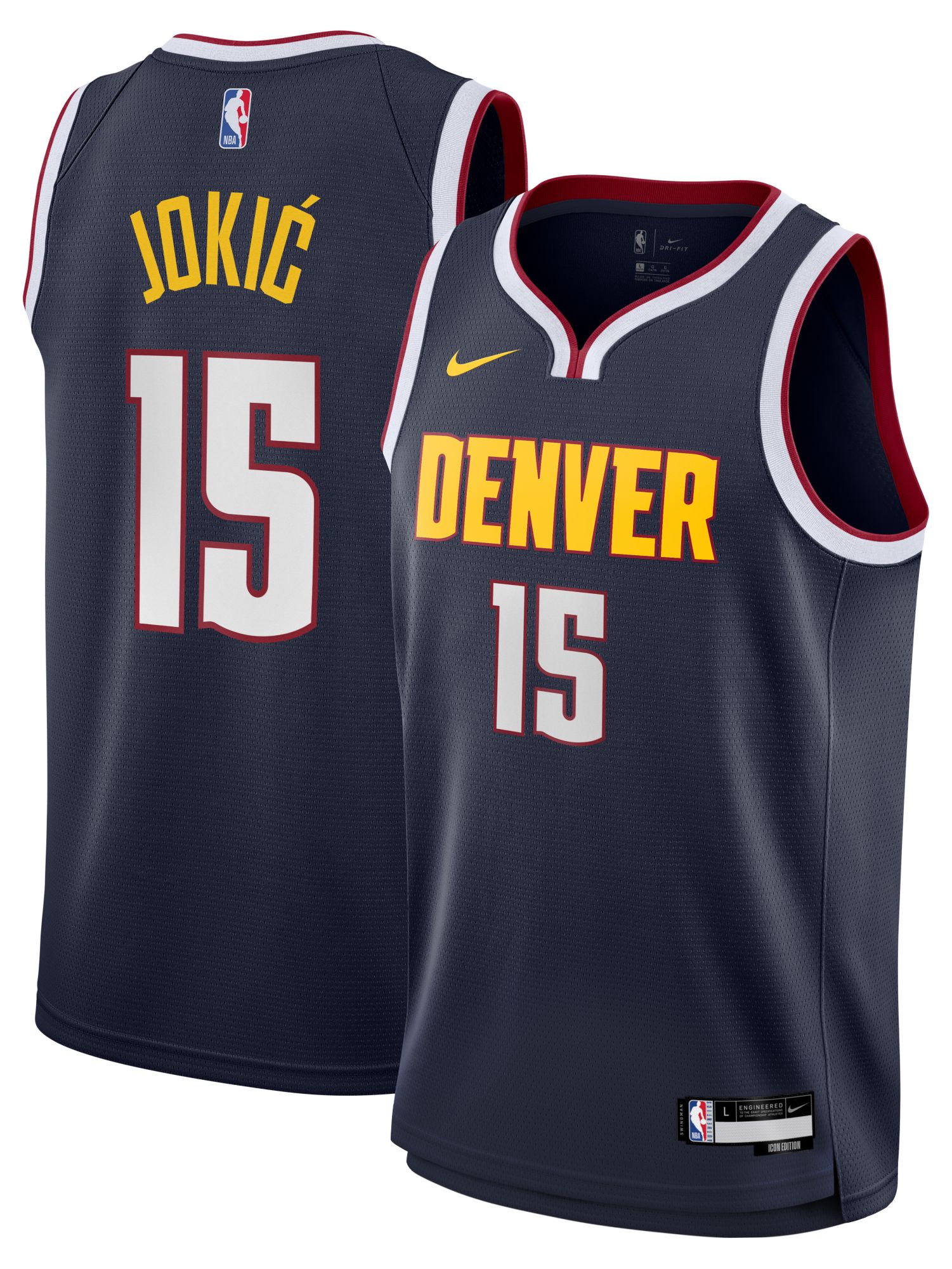 Nike Youth Denver Nuggets Nikola Jokic #15 Navy Swingman Jersey
