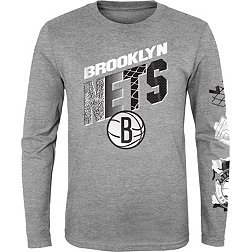 Outerstuff Youth Brooklyn Nets Grey Parks & Wreck Long Sleeve T-Shirt