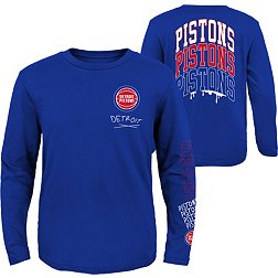 Outerstuff Youth Detroit Pistons Royal Team Drip Long Sleeve T-Shirt